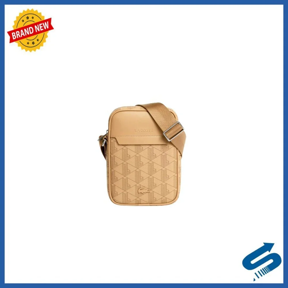 Men's Structured Satchel with Adjustable Crossbody Strap, PVC Material